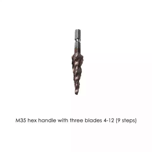 Profesional Hex Shank HSS Step Drill Bit Steel Spiral Cobalt Sheet Cone Cutter Bit untuk Kayu Logam