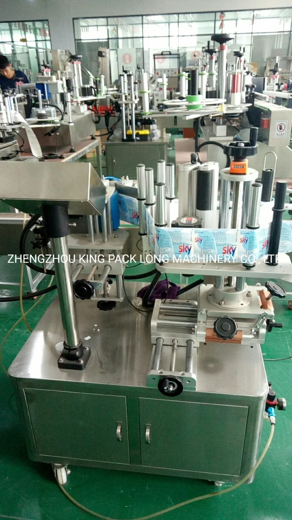 Automatic Positional Labeling Machine for Round Bottle