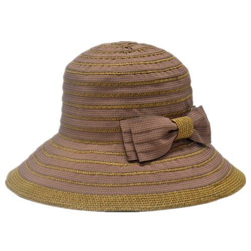 Chapeau Mesdames pêcheur Twist papier ceinture avec Bow