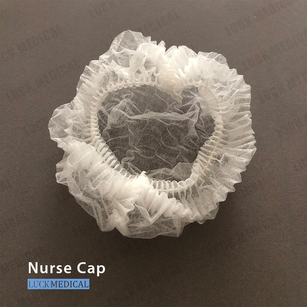 White Barrier Medical Cap Single Use