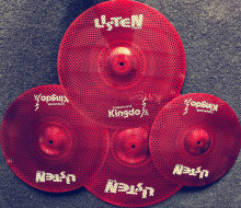 Red Low Volume Alloy Silence Cymbals Set