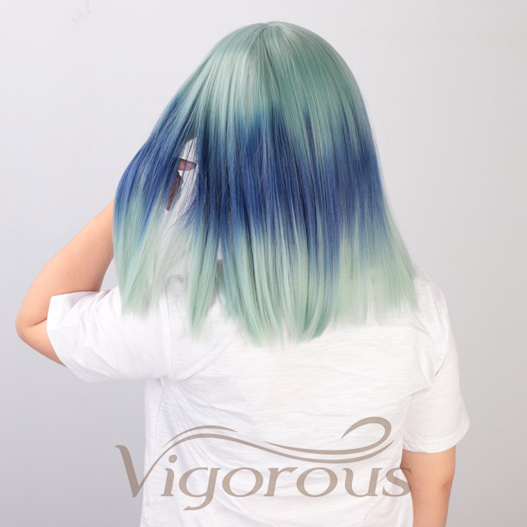Wholesale With Bang Good Quality Cheap Cosplay Heat Resistant Long Sensationnel Straight Premium Ombre Synthetic Wig