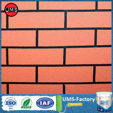 Red brick textured acrylic masonry paint
