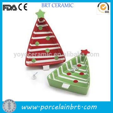 Tree shaped ceramic candy dish christmas tree-shaped gift