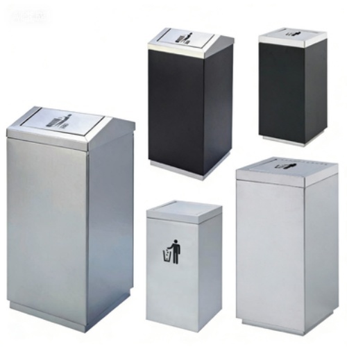 Durable Metal Waste Bin for Office and Retail Spaces