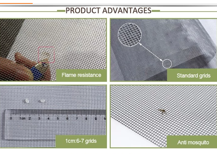 Skrin Serangga Tingkap Tidak Terlihat Fiberglass Plastik