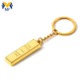 Porte-clés en métal de lingot d'or personnalisé avec votre conception