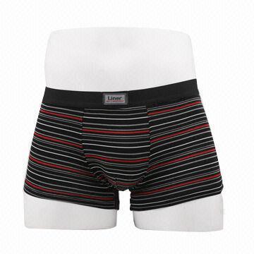 Men's underpant, factory, made of 95% cotton and 5% fabric