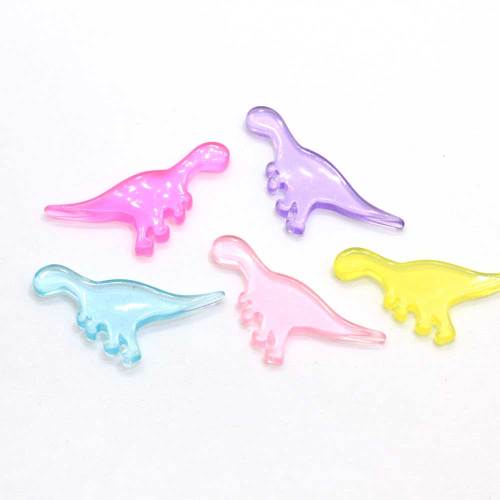 Hot Selling Dinosaurier Transparentes Harz Cabochon 100 Stück / Beutel Für DIY Spielzeug Dekoration oder Basteln Ornamente Perlen Charms