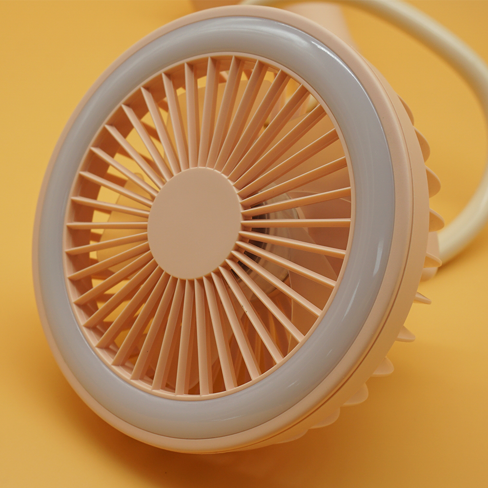 Best summer gift for students USB rechargeable design mini USB desk fan with LED light