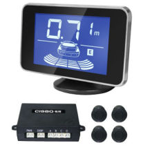IP68 waterproof degree car flat panel LCD parking sensor with dang-dang alarming system