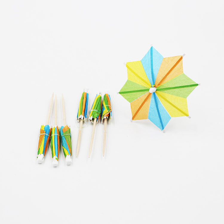 Party decoration cocktail octagon shape umbrella toothpicks 10 CM