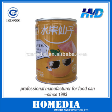 Empty can for 250ml orange juice / beverage tin can