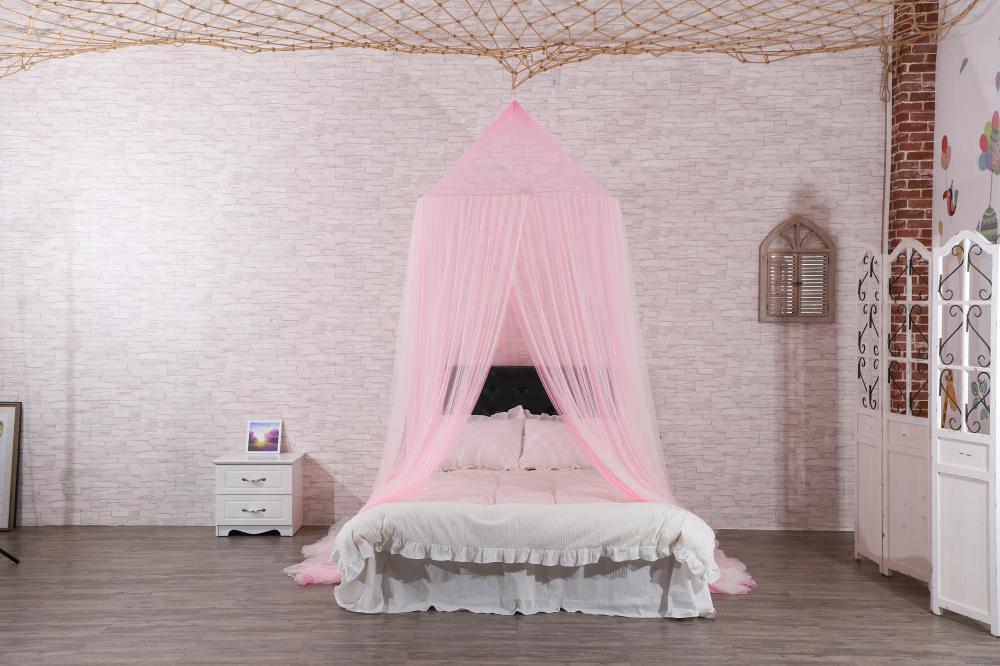 Indoor ceiling mosquito net pink