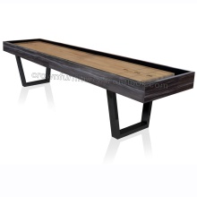 Modern 16 ft Solid Wood Shuffleboard Table with Wood Grain