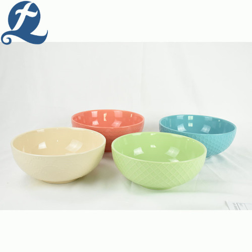 Cuenco colorido de la ensalada redonda segura del lavaplatos del nuevo diseño