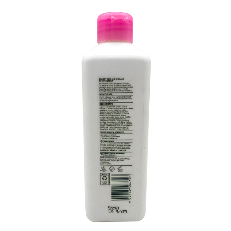 Suitable for all skin types 400ml rose rhubarb body lightening shower cream