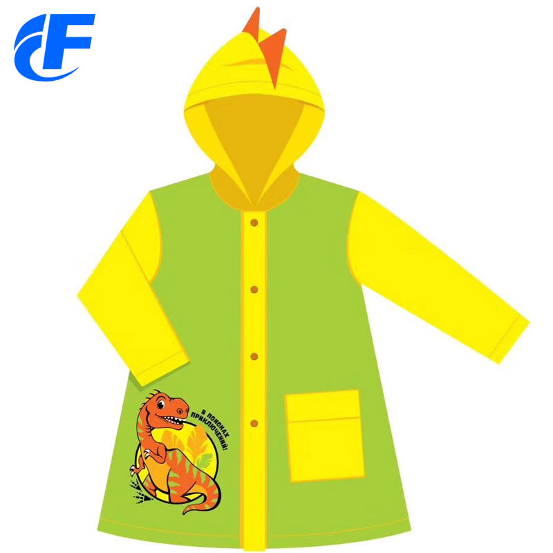 PVC Long Waterproof Yellow Raincoat