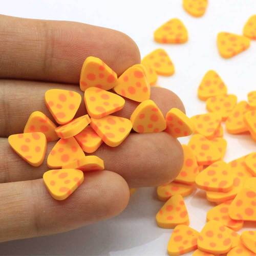 Nettes Design Käse Mini Dreieck Orange Gelb Farbe Hübsche Nail Art Nagel Aufkleber Ton Polymer Perle DIY Dekor
