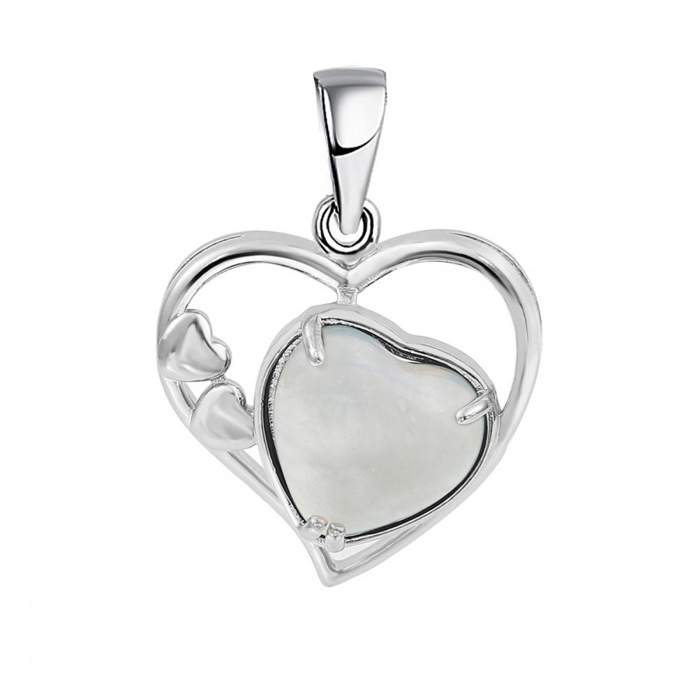 Opalite Love Heart Birthstone Pendante Colliers de pierre précieuse pour les femmes