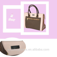 2016 Pink Fashion PU Leather Zipper Tote Handbag