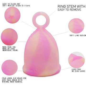 Menstrual Cup with Ring for Beginners Easy Removal