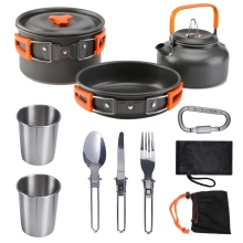 High Quality Aluminium Camping Pot Set for Hiking and Backpacking