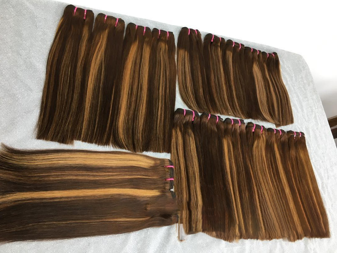 Indian Bouncy Remy Raw Virgin Hair Double Drawn With Closure, Best Quality Human Hair Vietnam Bone Straight Super Double Drawn