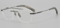 Titanium Rimless Designer Black Aviator Glasses