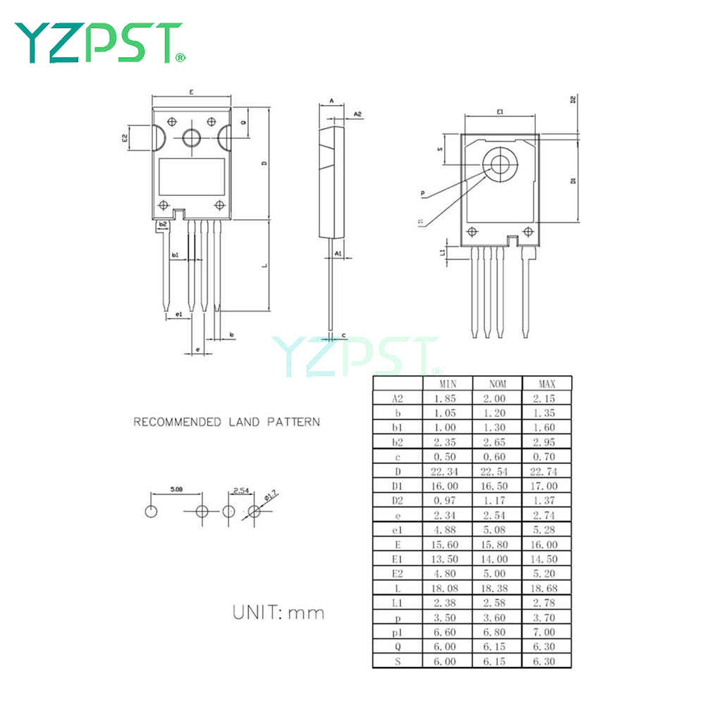 Higher System Efficiency N-Channel SiC MOSFET TO247-4L