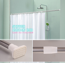 Curtain rod wholesale,Smart adjustable shower curtain rod,Quick use telescopic shower rod