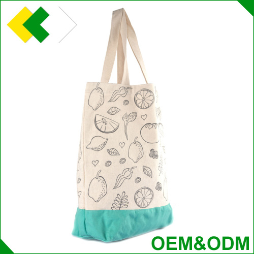 wholesale recycled shoulder canvas cotton tote bag customized fabric cloth organic 2016 cotton shopping bag