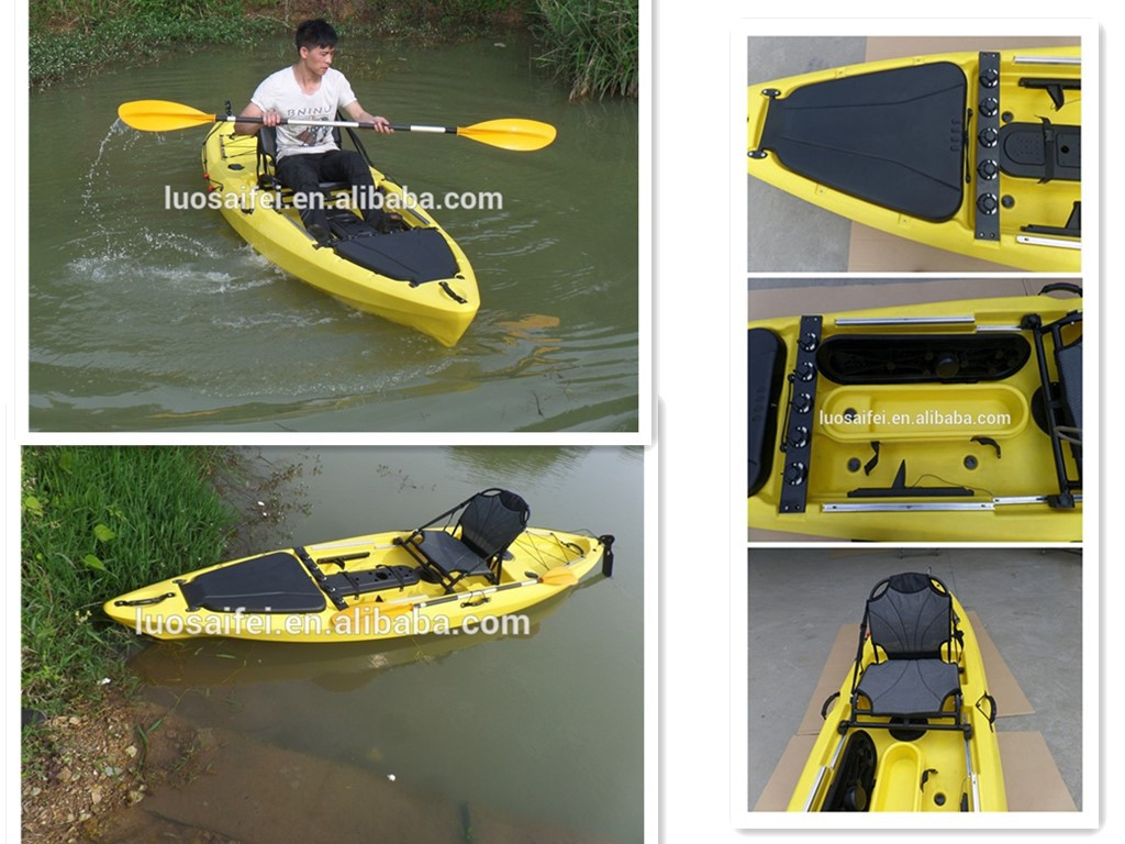 2018 China OEM wholesale professional fishing kayak with adjustable pedal and seat