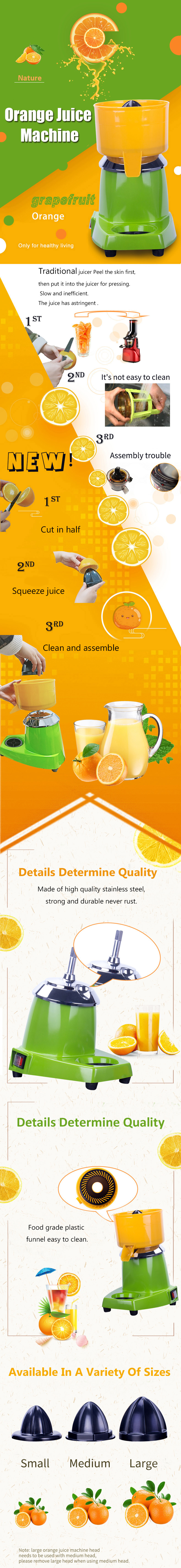 Commercial Good Quality Food-grade Plastic Semi-automatic Orange Citrus Juice Extractor Machine