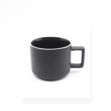 custom black Glazed ceramic coffee mug