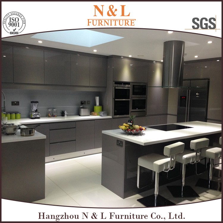 Custom made 2021 poppular modern kitchen American standard grey color kitchen cabinets restaurant equipment kitchen