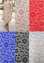 Fancy Filigree Lace Embroidered Ladies Dress Fabrics