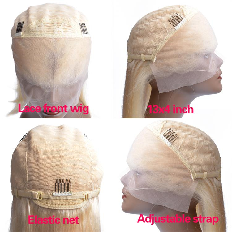Factory Price 613 Virgin Hair Wig Raw Indian Hair Bob Wig 613 Blonde Lace Front Human Hair Wigs