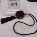 Mode Rose Fur Ball kwast ketting Statement kettingen