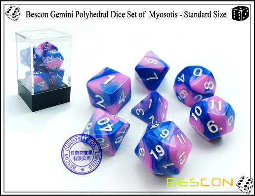 Bescon Gemini Dice Set de Myosotis-1 Bescon Gemini Dice Set of Myosotis-1