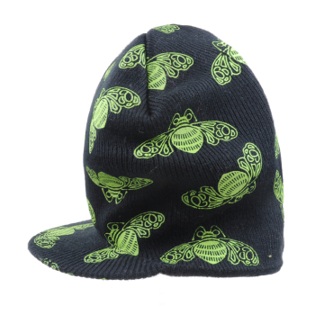 Customised slouchy beanie knitting pattern visor beanie