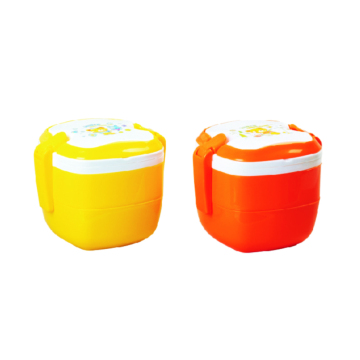 Plastic Lunch Box With Handle Two Layer