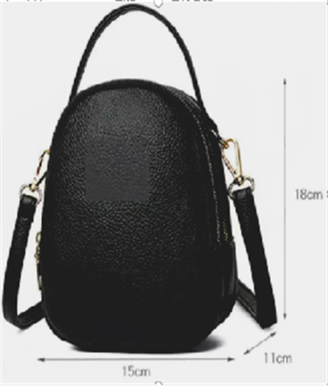 New Stylish Black Triple Shoulder Handbag