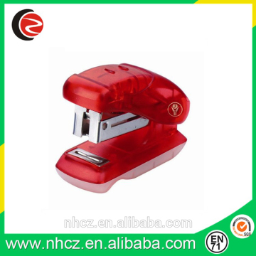 Transparent Red Plastic Mini Stapler for Promotion