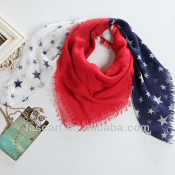 star square scarf with fringes