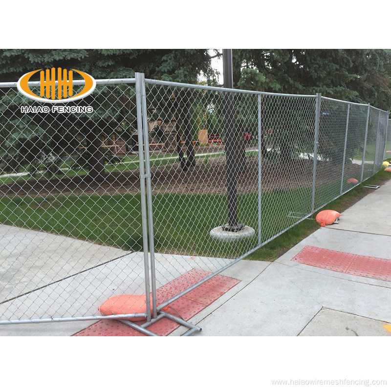 temporary chain link construction site fence panels