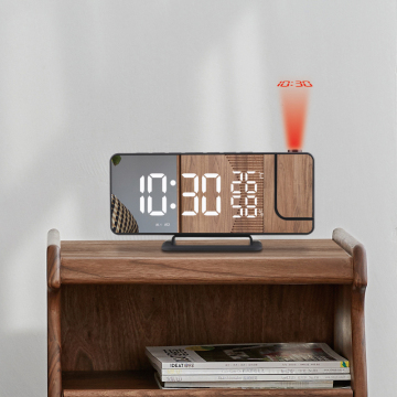 Daylight Led Mirror Projection Alarm Clock with Snooze Function