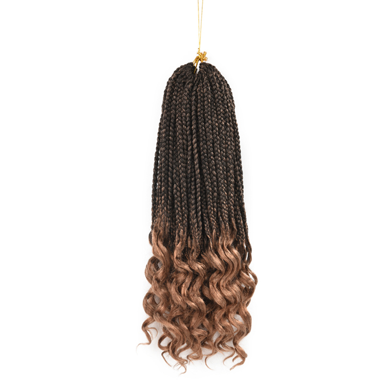 Julianna 14 18 24 inches synthetic box crochet hair braid for black women box braids curly end braid hair