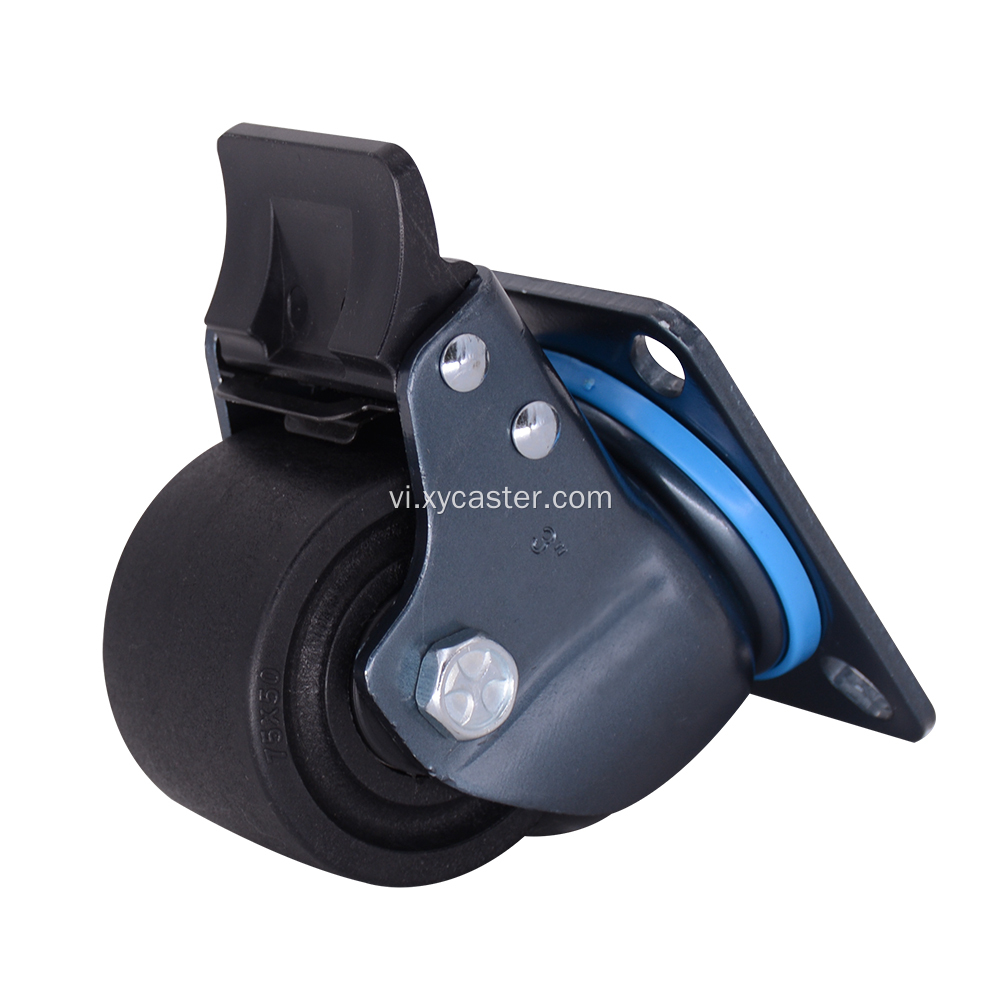 3 inch Caster nylon trọng lực thấp với phanh