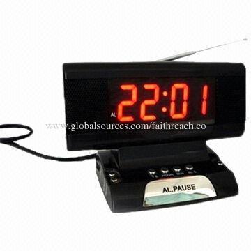 LED Digital Alarm Clock Radio, 220V AC/50Hz, Made of Original ABS/PS Crust Material